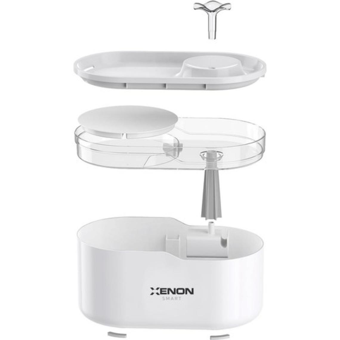 Xenon Smart Akıllı Otomatik Kedi Su Çeşmesi Geniş Hazneli Led Işıklı Su Şelalesi Ultra Sessiz Şeffaf Su Pınarı (X8650)