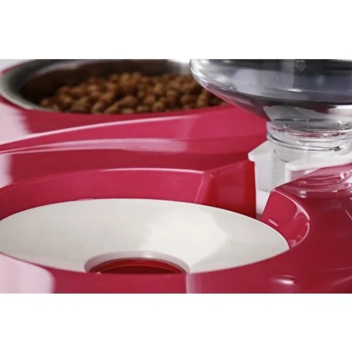 Miapet Çelik Taslı Hazneli 500 ml Kedi Köpek Mama ve Su Kabı Seti