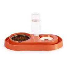 Miapet Hazneli 500 ml Turuncu Kedi Köpek Mama ve Su Kabı Seti