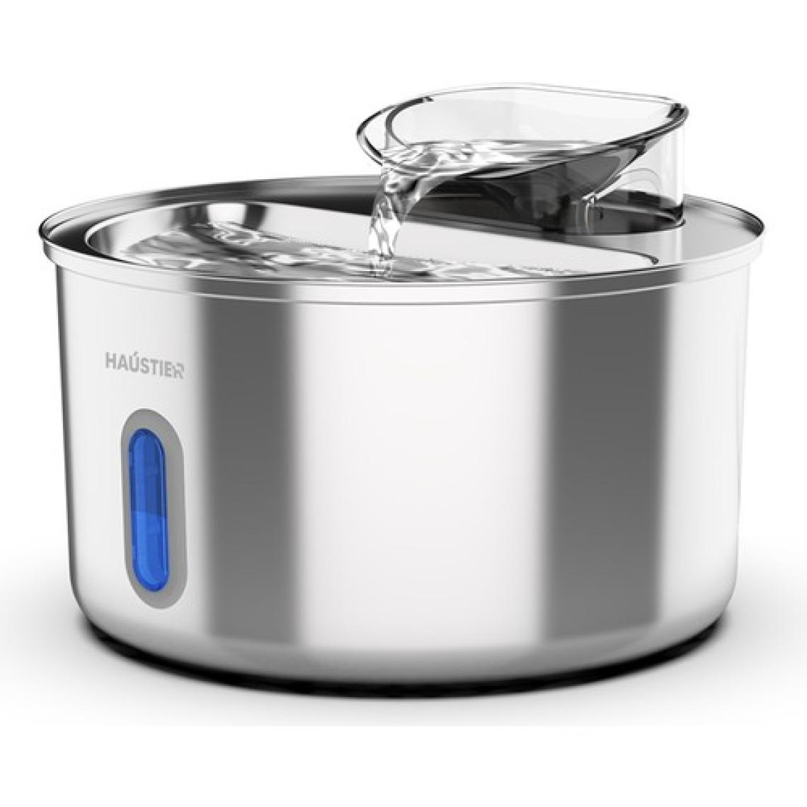 Haustier WF009L-W Pencereli Otomatik Kedi Su Sebili, Kedi Su Çeşmesi, Su Pınarı 3.5lt Geniş Hazne, SUS304 Çelik, Ultra Sessiz, Çok Katmanlı Filtrasyon, Metal Tasarım