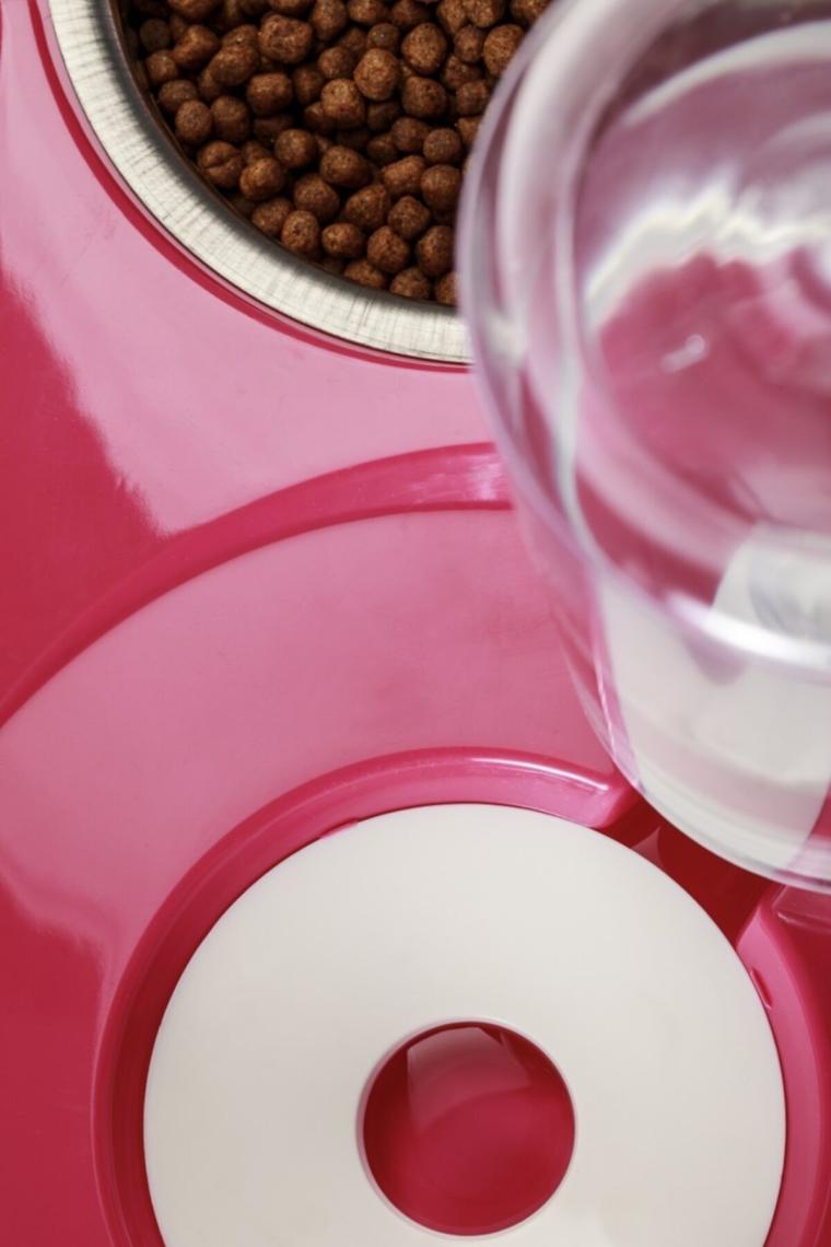 Miapet Hazneli 1000 ml Fuşya Kedi Köpek Mama ve Su Kabı