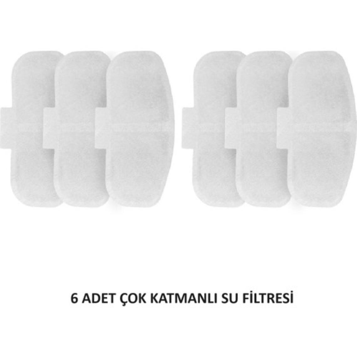 Haustier WF009L Otomatik Kedi Su Sebili Uyumlu Su Sebili Filtre Seti 6 Adet