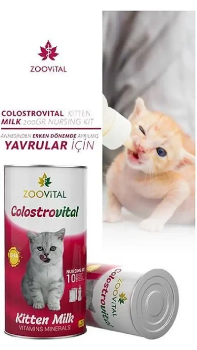 Zoovital Colostrovital Yavru Kedi Süt Tozu Ek Besin Takviyesi 200 gr