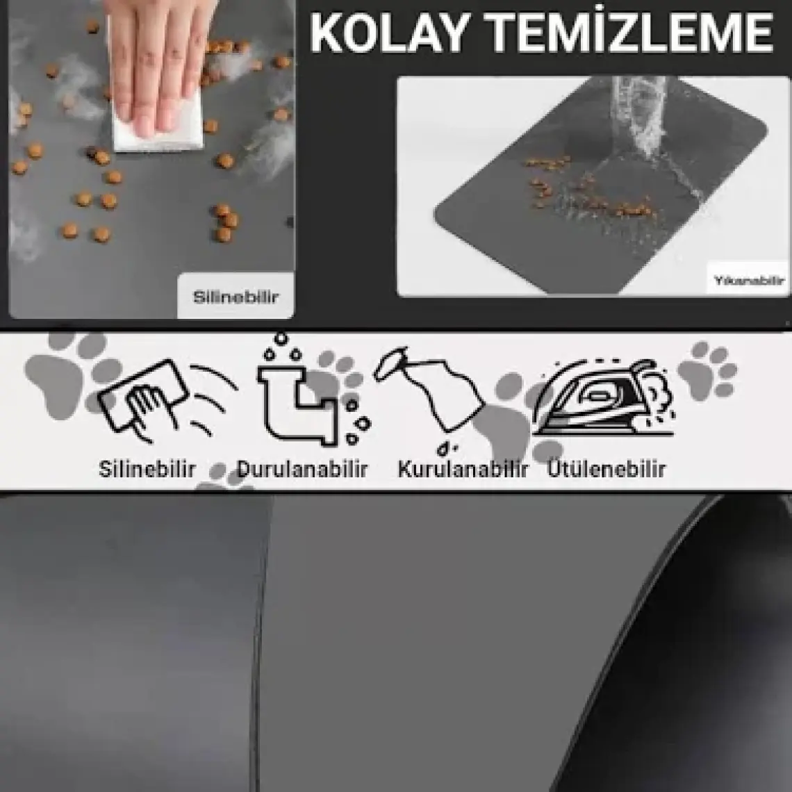 Matgo Pati Mama Çeken Kedi Gül Kurusu Beslenme Matı 50 x 70 cm