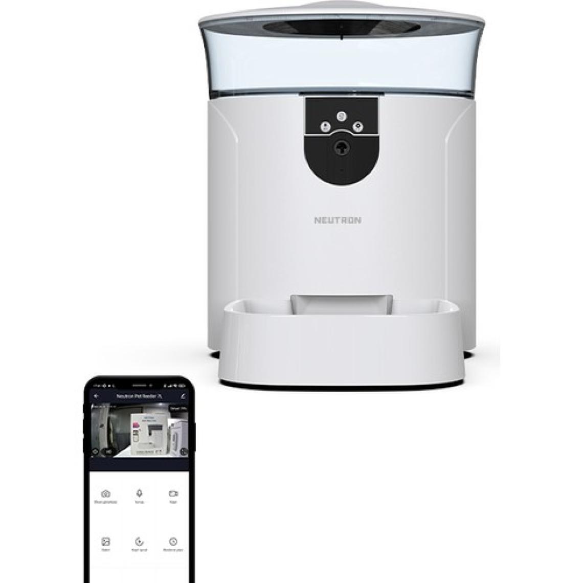 Neutron Kameralı ve Sesli Wi-Fİ Destekli 7 lt Akıllı Mama Kabı