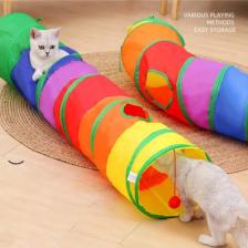 Duffa Katlanabilir Kedi Tüneli Kedi Oyun Tüneli Gökkuşağı Renk