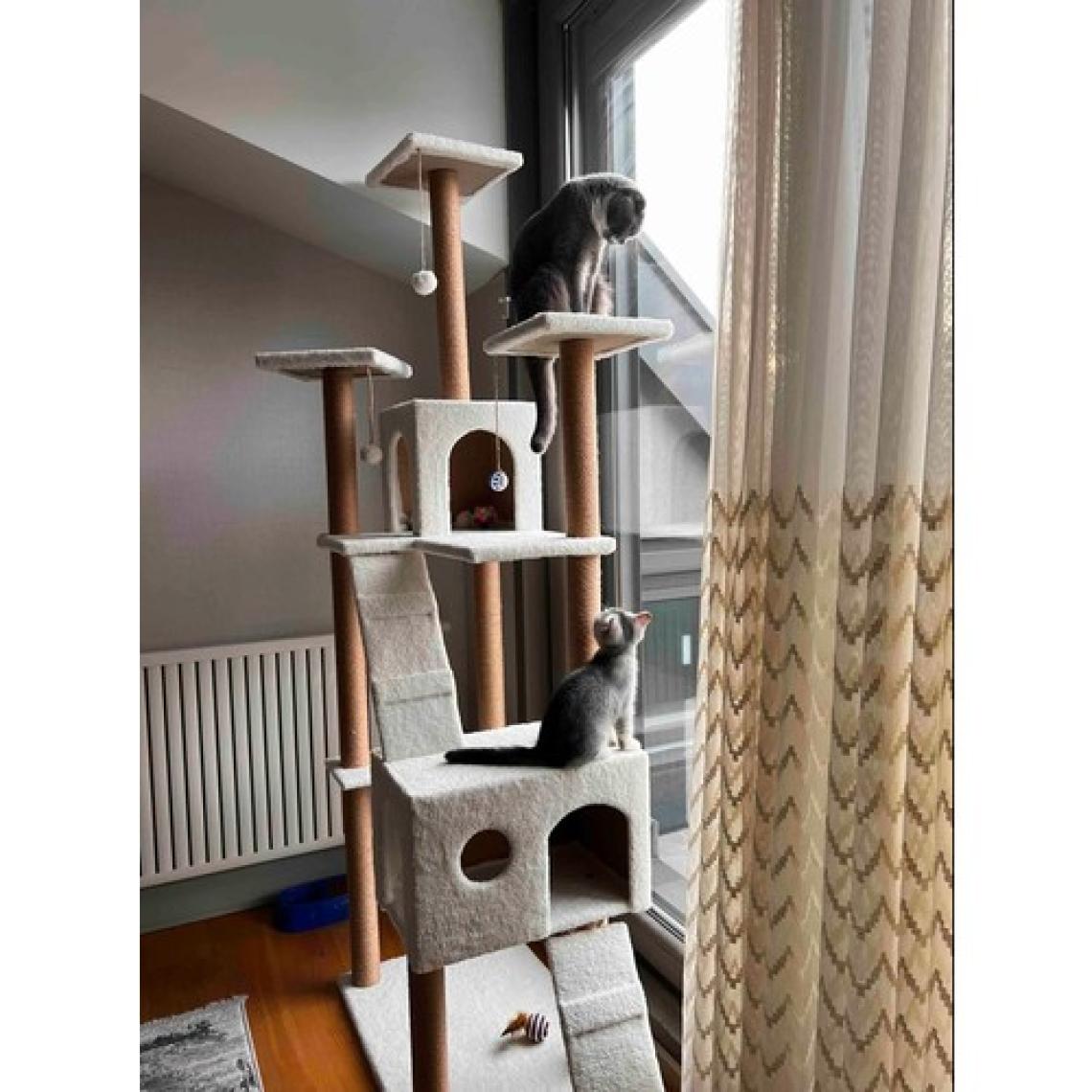 Nursoft Residence Kedi Tırmalama Evi Beyaz