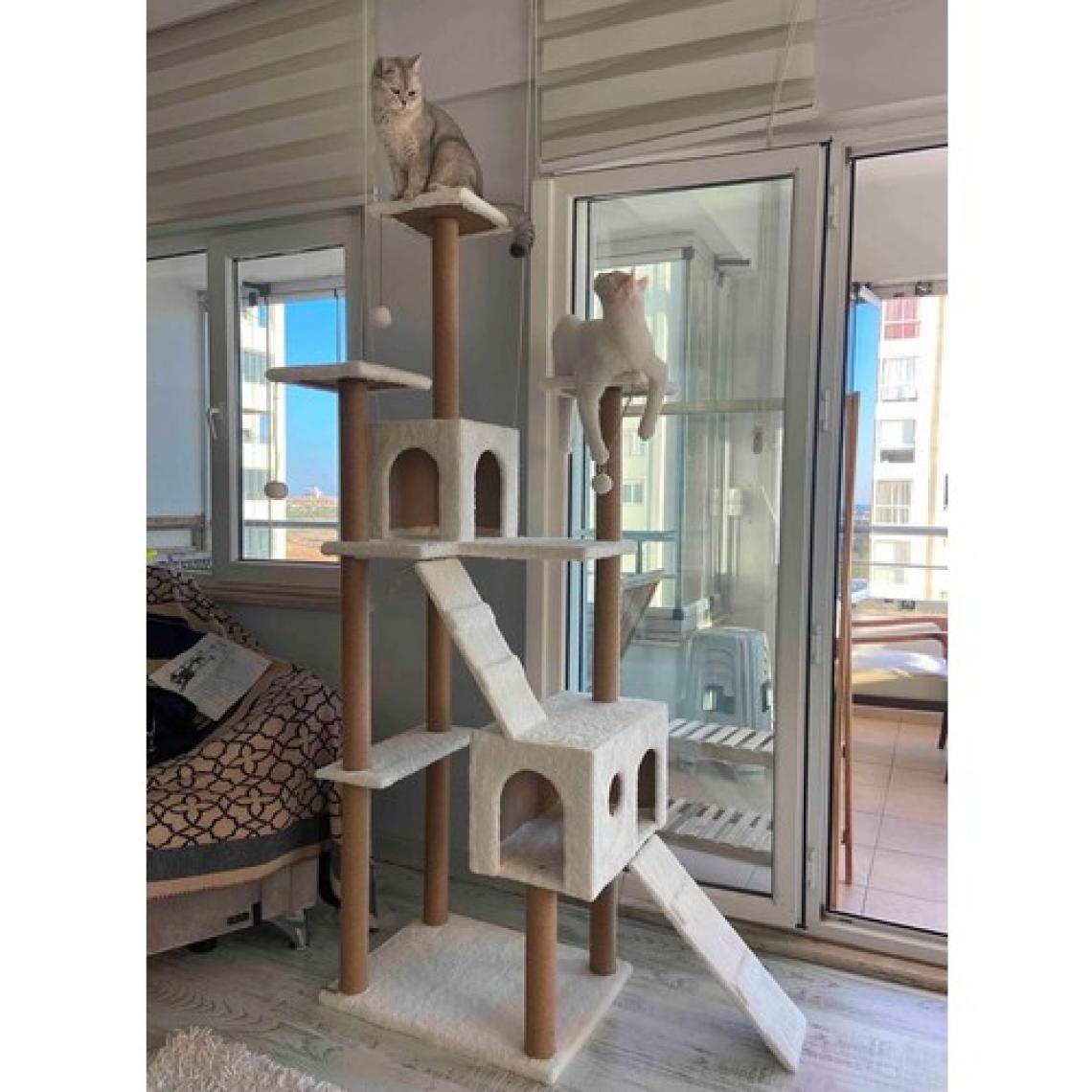 Nursoft Residence Kedi Tırmalama Evi Beyaz