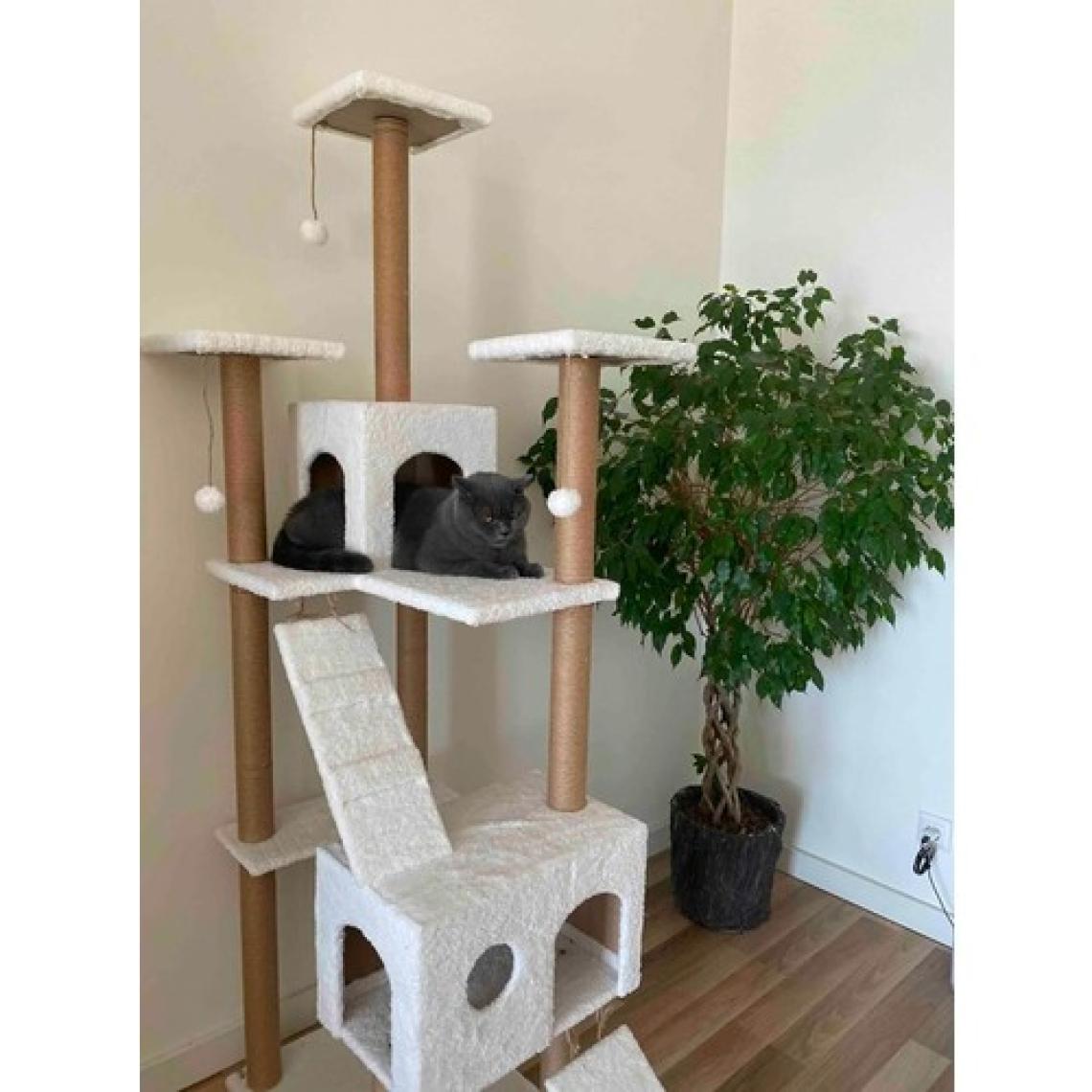 Nursoft Residence Kedi Tırmalama Evi Beyaz