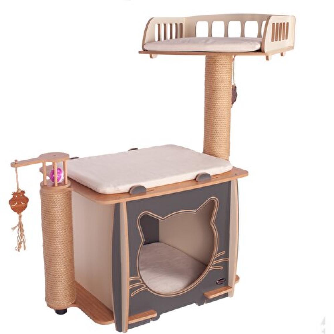 Pati Homes xl Happy Yataklı Kedi Evi - Kedi Tırmalaması