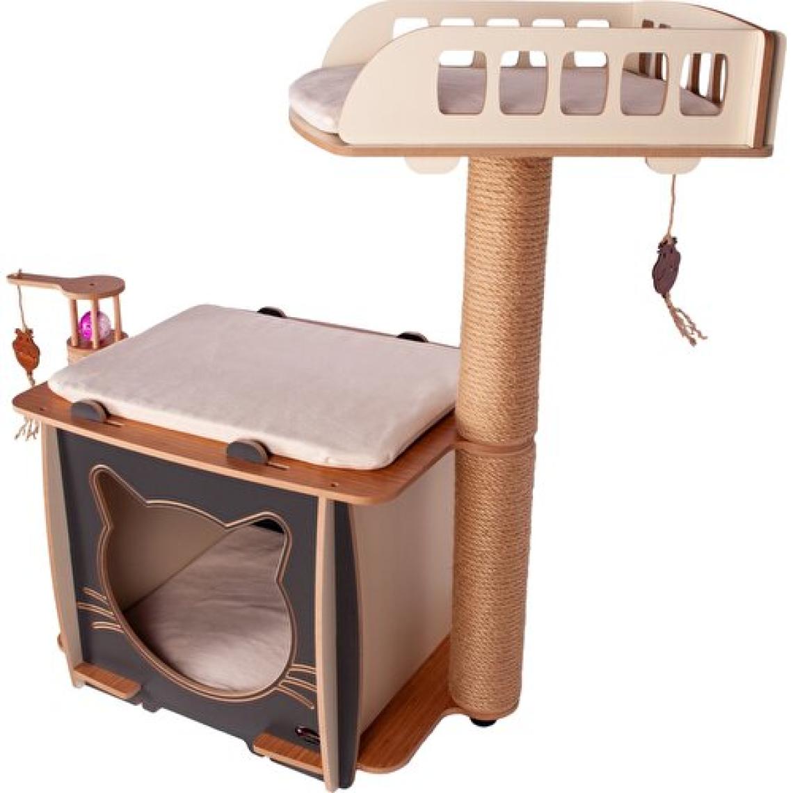 Pati Homes xl Happy Yataklı Kedi Evi - Kedi Tırmalaması