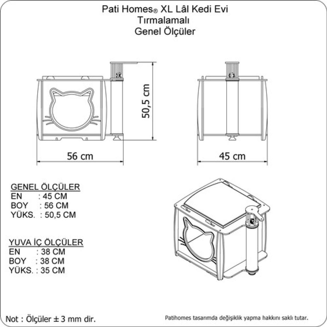 Pati Homes XL Lal Kedi Evi - Kedi Tırmalaması