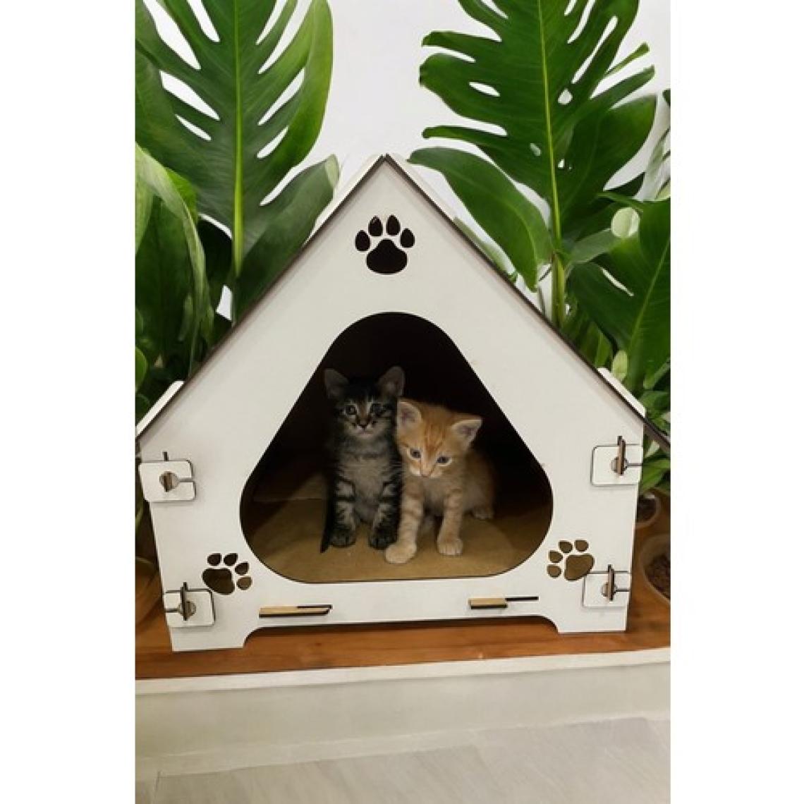 Hbnc Ahşap Demonte Kedi Evi Evcil Hayvan Yuvası