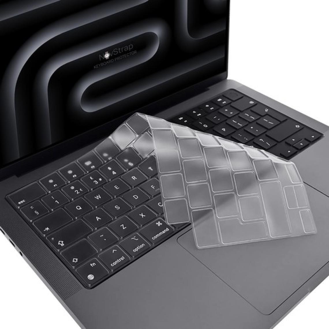 Novstrap Apple Macbook Pro M3 14 Inç A2992 A2918 Uyumlu Türkçe Q Klavye Şeffaf Klavye Koruyucu Kılıf