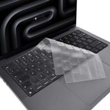 Novstrap Apple Macbook Pro M3 14 Inç A2992 A2918 Uyumlu Türkçe Q Klavye Şeffaf Klavye Koruyucu Kılıf