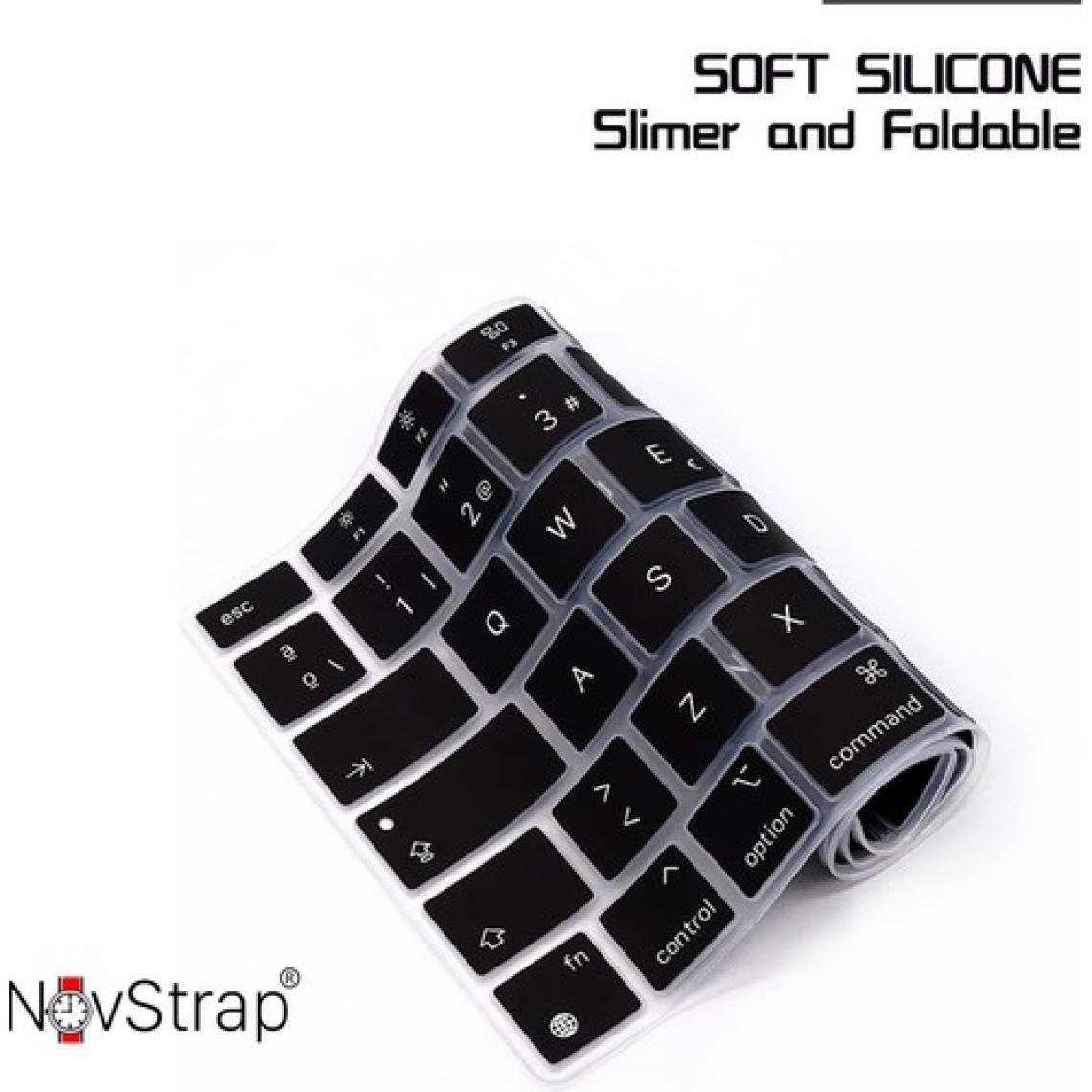Novstrap Apple Macbook Pro 2023 14 Inç M2 A2779 Uyumlu Türkçe Q Klavye Siyah Klavye Koruyucu Kılıf