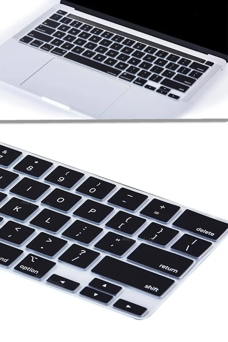 McStorey Macbook Pro Klavye Kılıfı 13inç M1-M2 US(ABD) İngilizce A2338 2289 2251 A2141 Uyumlu
