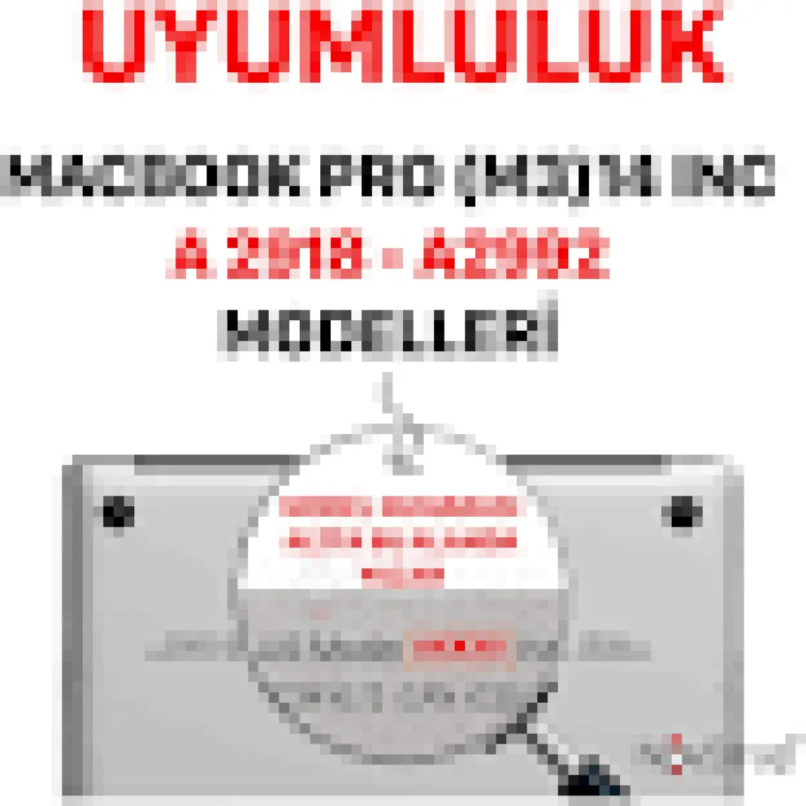 Novstrap Apple Macbook Pro M3 14 Inç A2992 A2918 Uyumlu Türkçe Q Klavye Siyah Klavye Koruyucu Kılıf