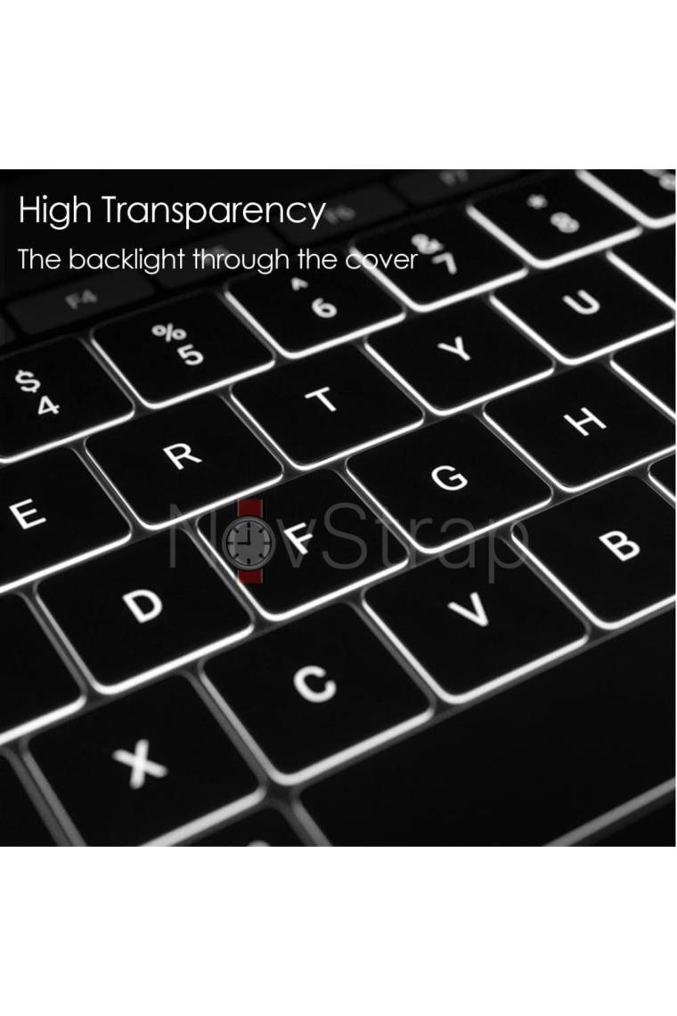 Novstrap Apple Macbook Air 2022 13.6 M2 A2681 Uyumlu Türkçe Q Klavye Şeffaf Klavye Koruyucu Kılıf