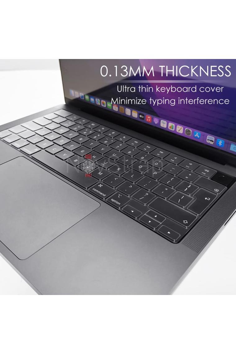 Novstrap Apple Macbook Air 2022 13.6 M2 A2681 Uyumlu Türkçe Q Klavye Şeffaf Klavye Koruyucu Kılıf