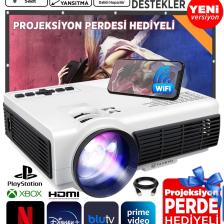 Leisure 410 5g Wifi 1080p Destekli Lcd Led Projeksiyon Cihazı - 240 Inç Yansıtma - Dahili Hoparlör