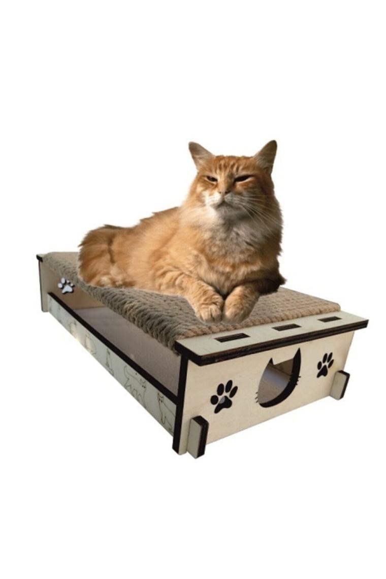 Ankebut Doğal Ağaç Halatlı Kedi Tırmalama Tahtası