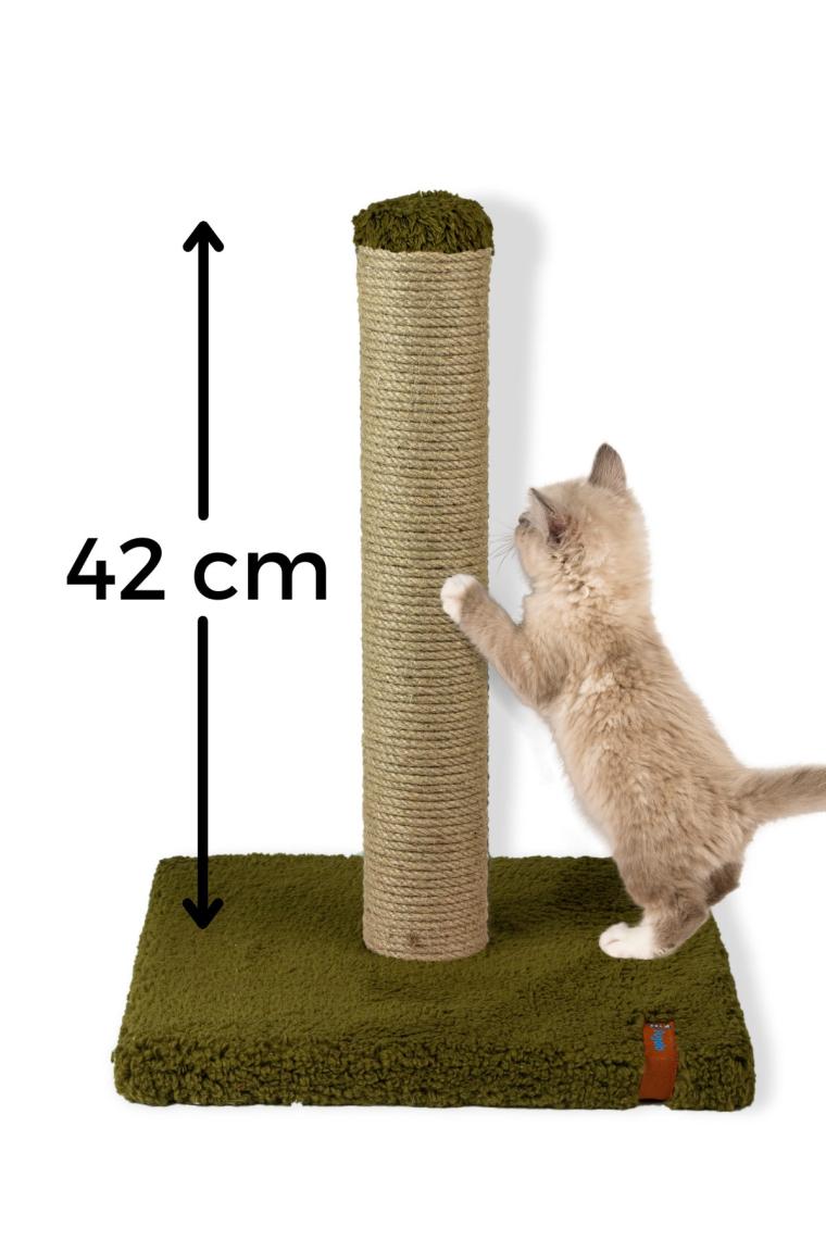 Pugalo Tırmalama Ekonomik Tırmalama Tahtası 42 cm Peluş Tırmalama Minder Yüzey Tahtası Yeşil