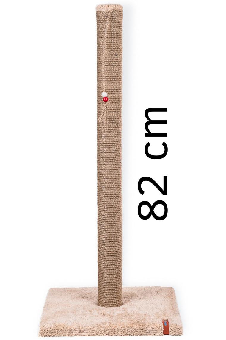 Pugalo 82CM Lüx Tırmalama Tahtası Catnipli Jüt Tırmalama Minder Yüzey Krem