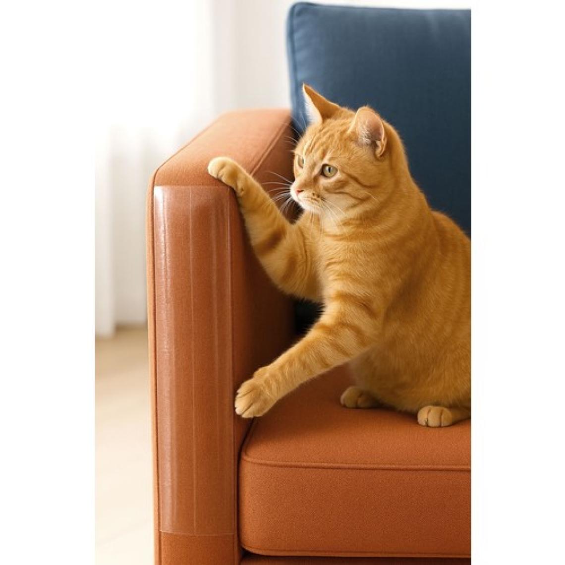Kedi Koltuk Tırmalama Koruyucu Şeffaf Yapışkanlı Mobilya Tırmalama Önleyici Koruma Bandı 20X50 cm