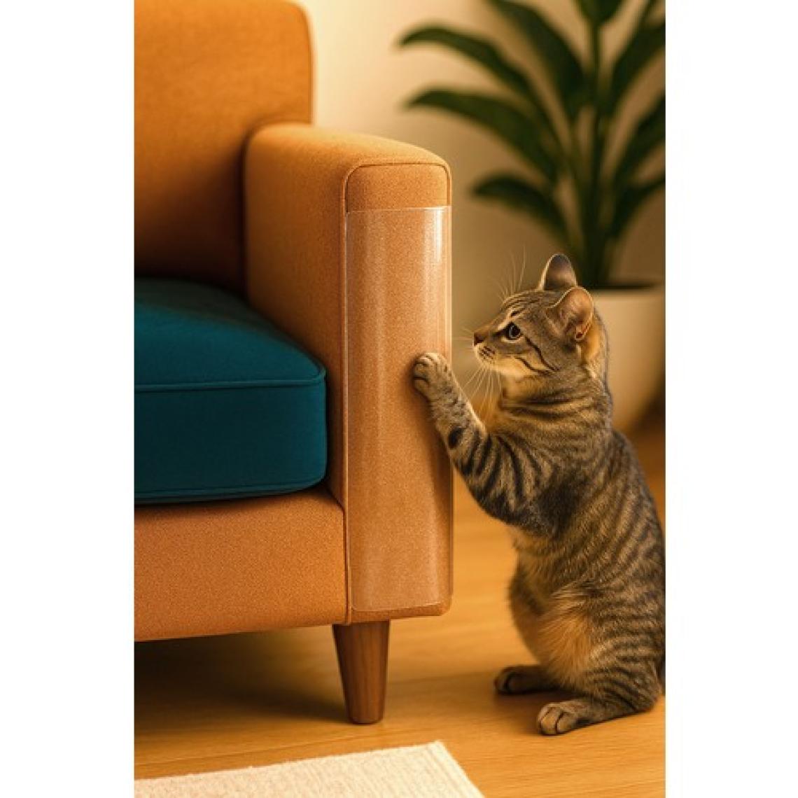 Kedi Koltuk Tırmalama Koruyucu Şeffaf Yapışkanlı Mobilya Tırmalama Önleyici Koruma Bandı 20X50 cm