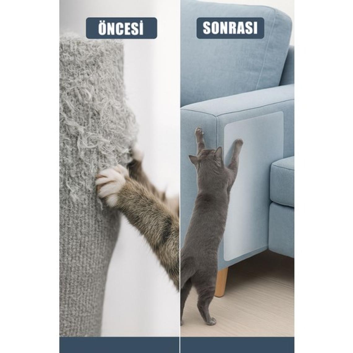 Kedi Koltuk Tırmalama Koruyucu Şeffaf Yapışkanlı Mobilya Tırmalama Önleyici Koruma Bandı 20X50 cm