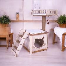 Patihomes Pro Kedi Evi Xl Yataklı - Kedi Tırmalaması