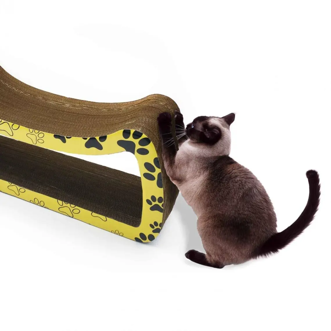 Ondüle Karton, Kedi Tırmalama Tahtası 61x27x20cm, Kedi Tırmalama Rampası