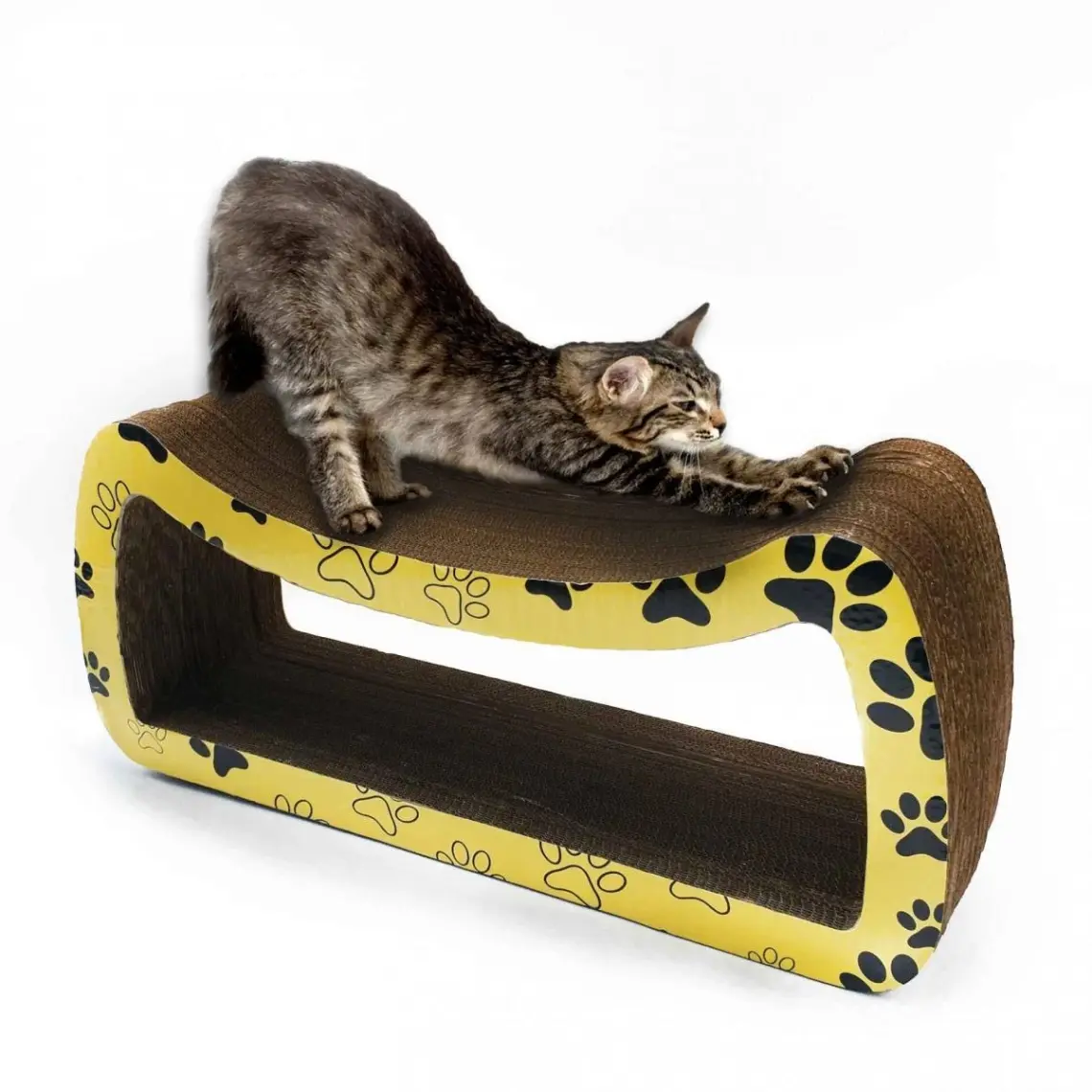 Ondüle Karton, Kedi Tırmalama Tahtası 61x27x20cm, Kedi Tırmalama Rampası