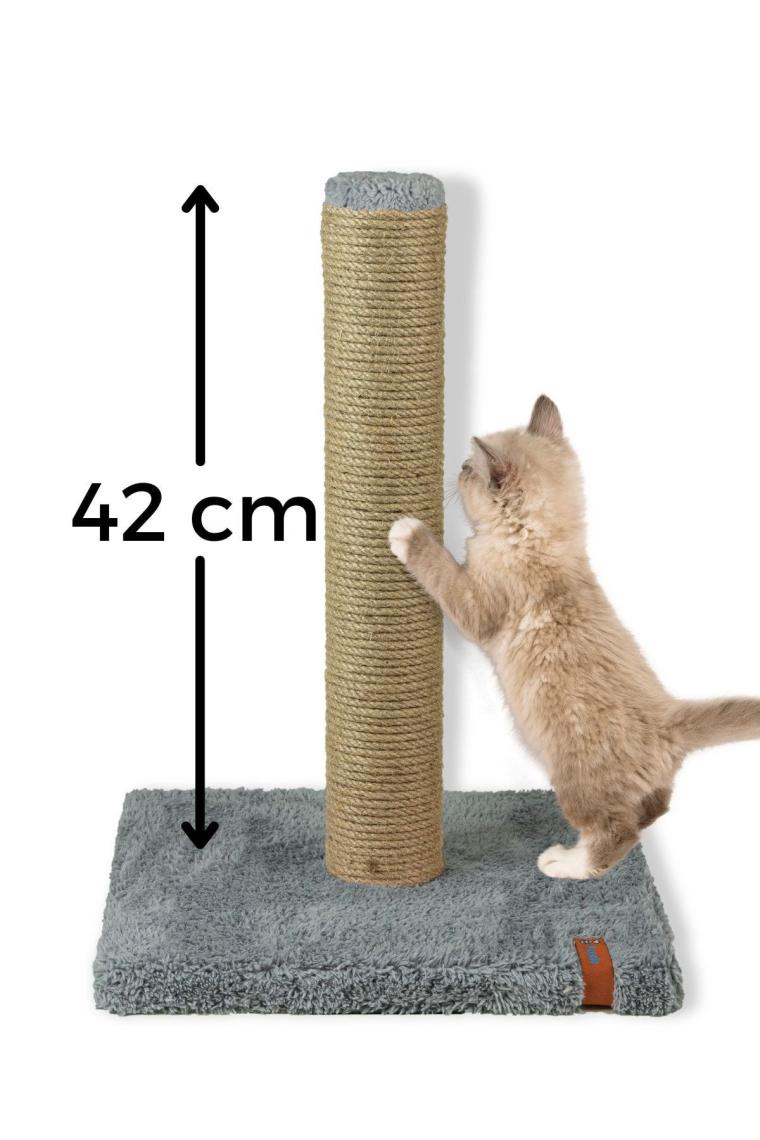 Pugalo Tırmalama Ekonomik Tırmalama Tahtası 42 cm Peluş Tırmalama Tahtası Minder Yüzey Gri