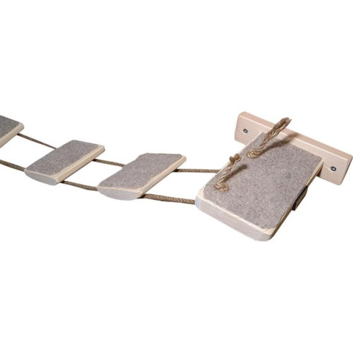 Barış Dizayn Tırmalama Halısı Kaplı Ipli Kedi Merdiveni Kedi Köprüsü Duvar Yürüyüş Yolu Parkur (120CM)