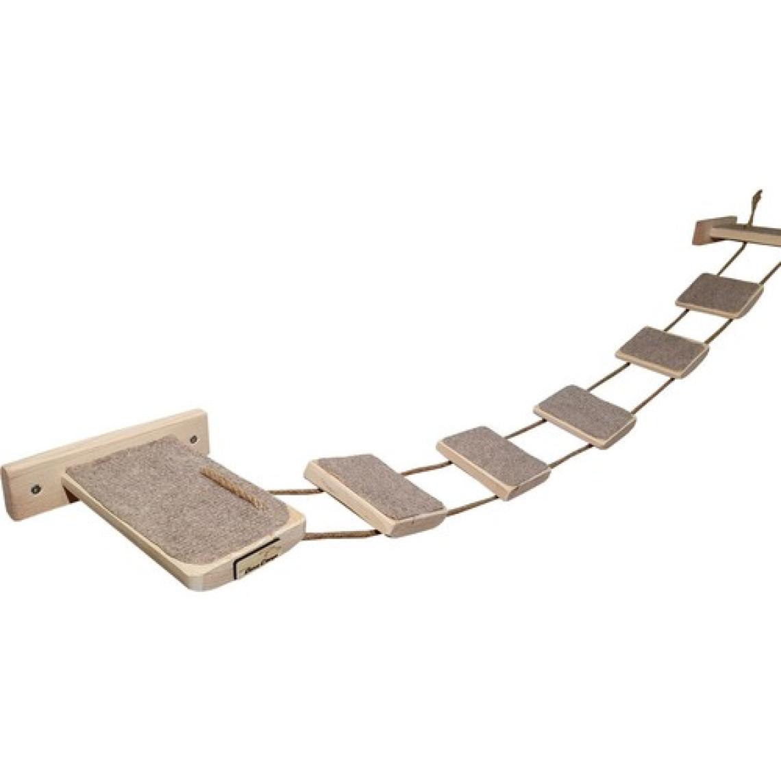 Barış Dizayn Tırmalama Halısı Kaplı Ipli Kedi Merdiveni Kedi Köprüsü Duvar Yürüyüş Yolu Parkur (120CM)