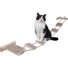 Barış Dizayn Tırmalama Halısı Kaplı Ipli Kedi Merdiveni Kedi Köprüsü Duvar Yürüyüş Yolu Parkur (120CM)