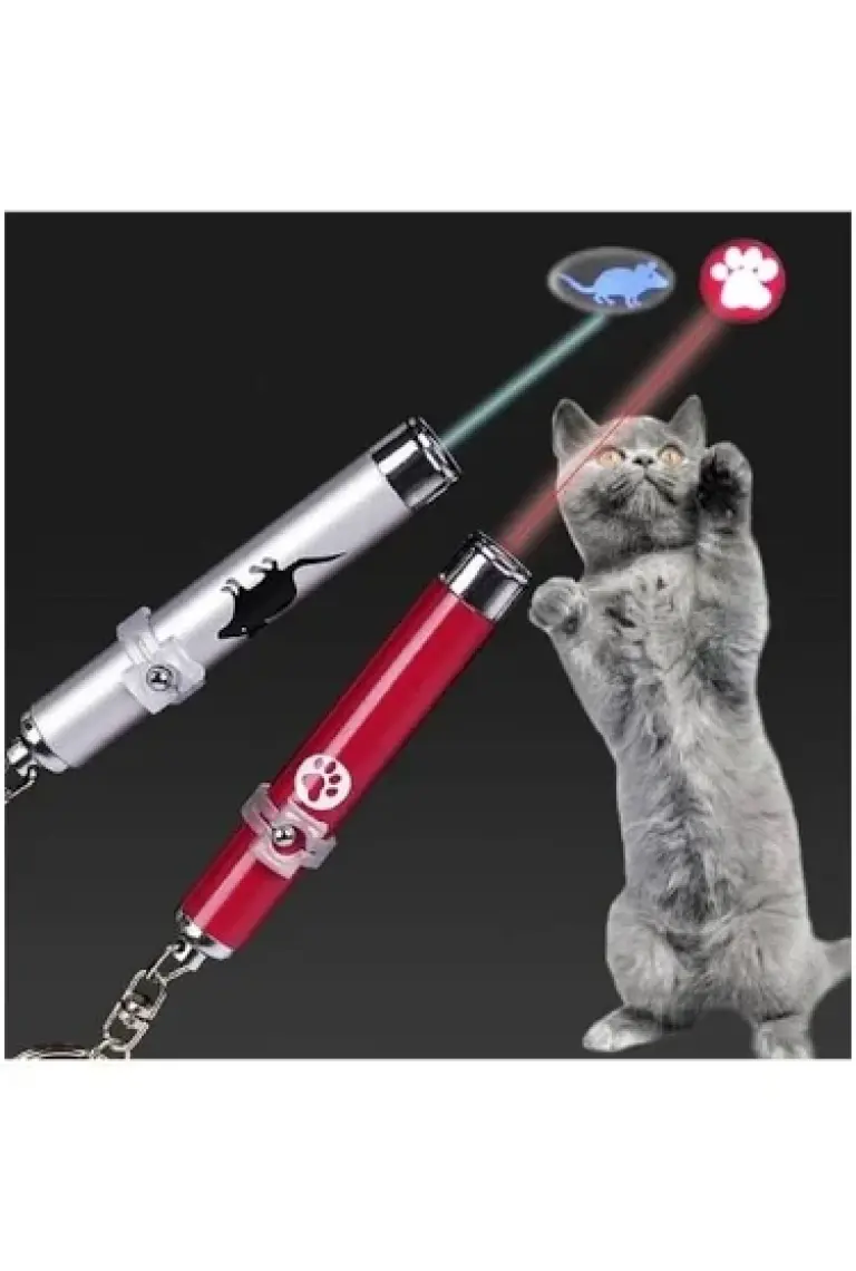 Nanopro Renkli 3in1 Lazer Kedi Oyuncağı - Kediniz Için Eğlenceli Aktivite