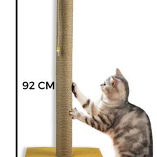 Pugalo Tırmalama 90 cm Catnipli Büyük Kedi Tırmalama Tahtası Minder Yüzey Sarı