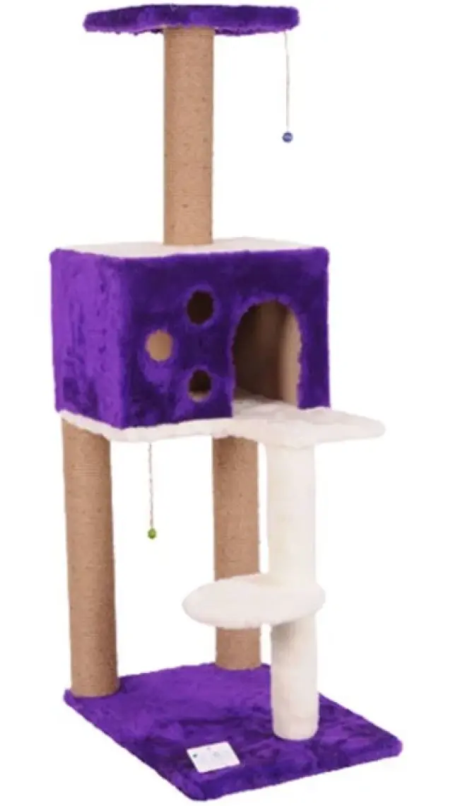 Cat Hause Kedi Tırmalama Platformlu S9 Mor 124 cm