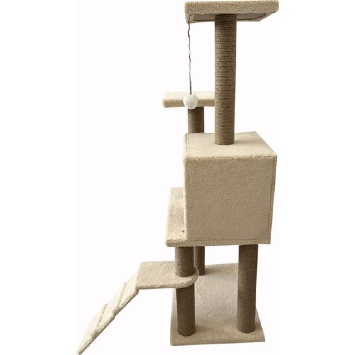 Nursoft B-08 Kedi Tırmalama  Kedi Evi ve Kedi Oyun Evi - Bej