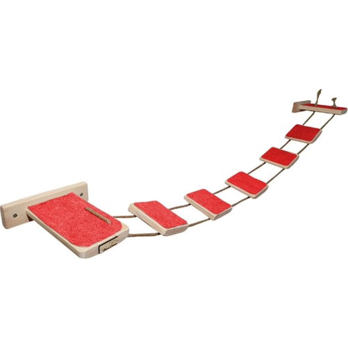Barış Dizayn Tırmalama Halısı Kaplı Ipli Kedi Merdiveni Kedi Köprüsü Duvar Yürüyüş Yolu Parkur (120CM)