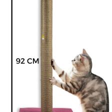 Pugalo Tırmalama 90 cm Catnipli Büyük Kedi Tırmalama Tahtası Minder Yüzey Pembe