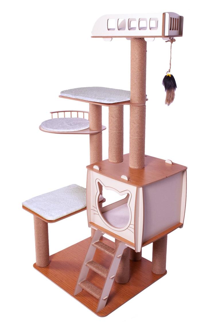 Pati Homes Pro Katlı Kedi Oyun Evi Köşk Xl Yataklı - Kedi Tırmalaması