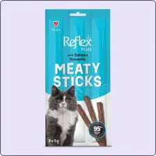 Reflex Plus Meaty Sticks Somonlu Tahılsız Kedi Ödül Çubuğu 3x5 gr
