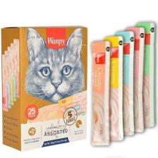 Wanpy Karışık 8 Lezzetli Krema Kedi Ödülü 25*14 gr RAC-MİX