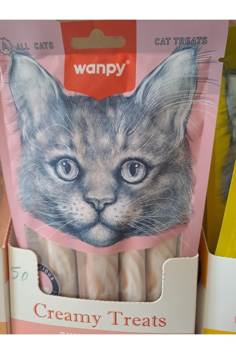Wanpy Ton Balıklı ve Karidesli 5x14 gr Sıvı Kedi Ödül Maması