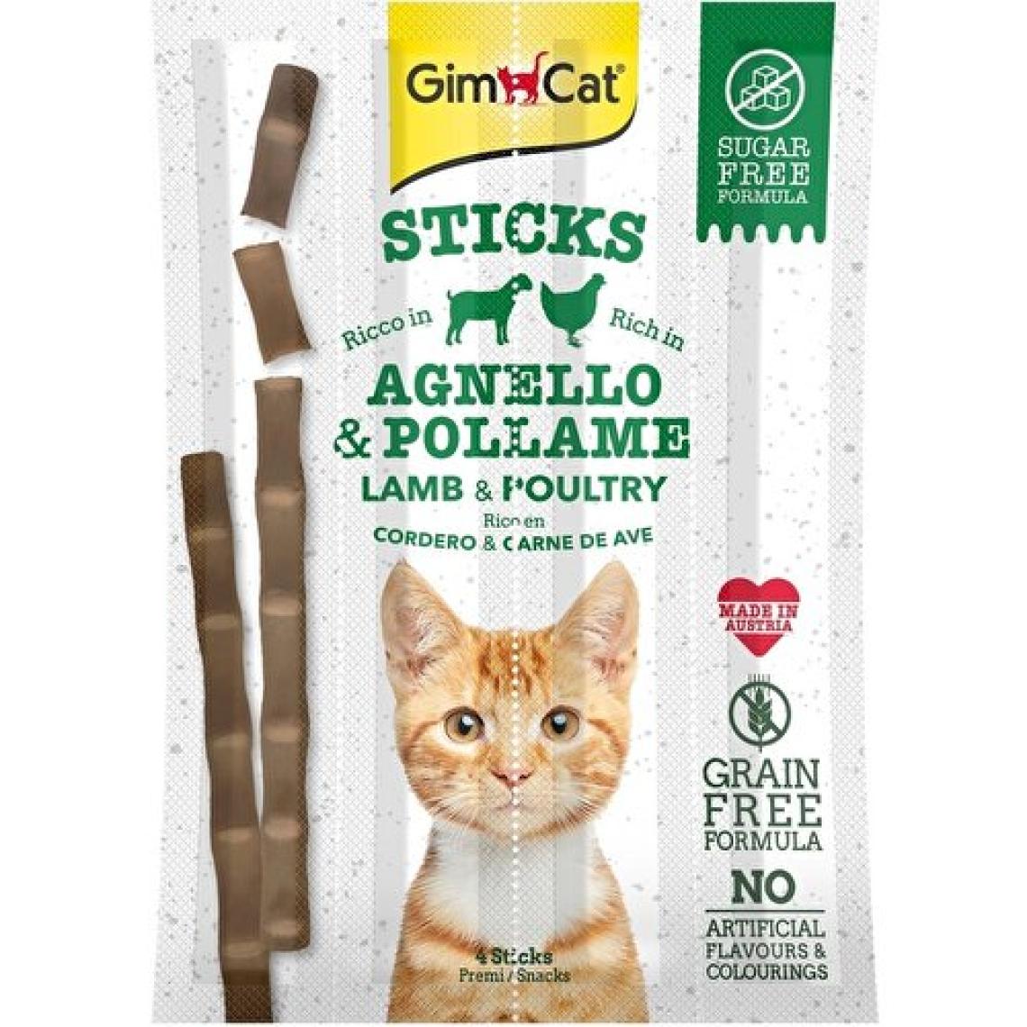 Gimcat Sticks Kuzu Etli ve Tavuk Etli 4x5 gr Kedi Ödül Çubukları