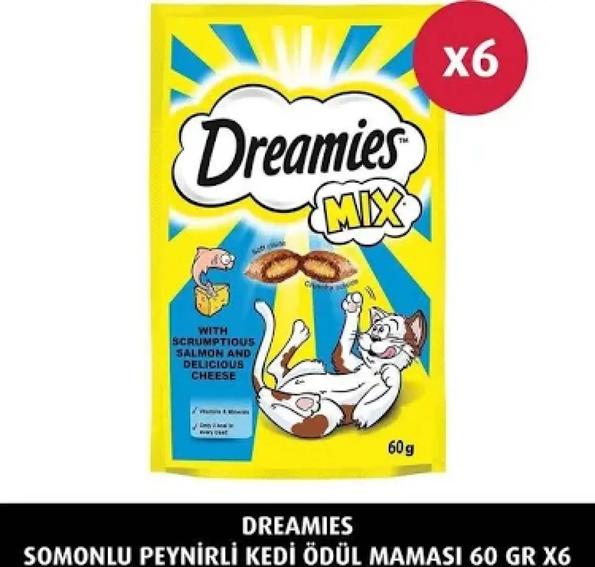 Dreamies Dreamies   Somonlu Peynirli 60 gr 6x